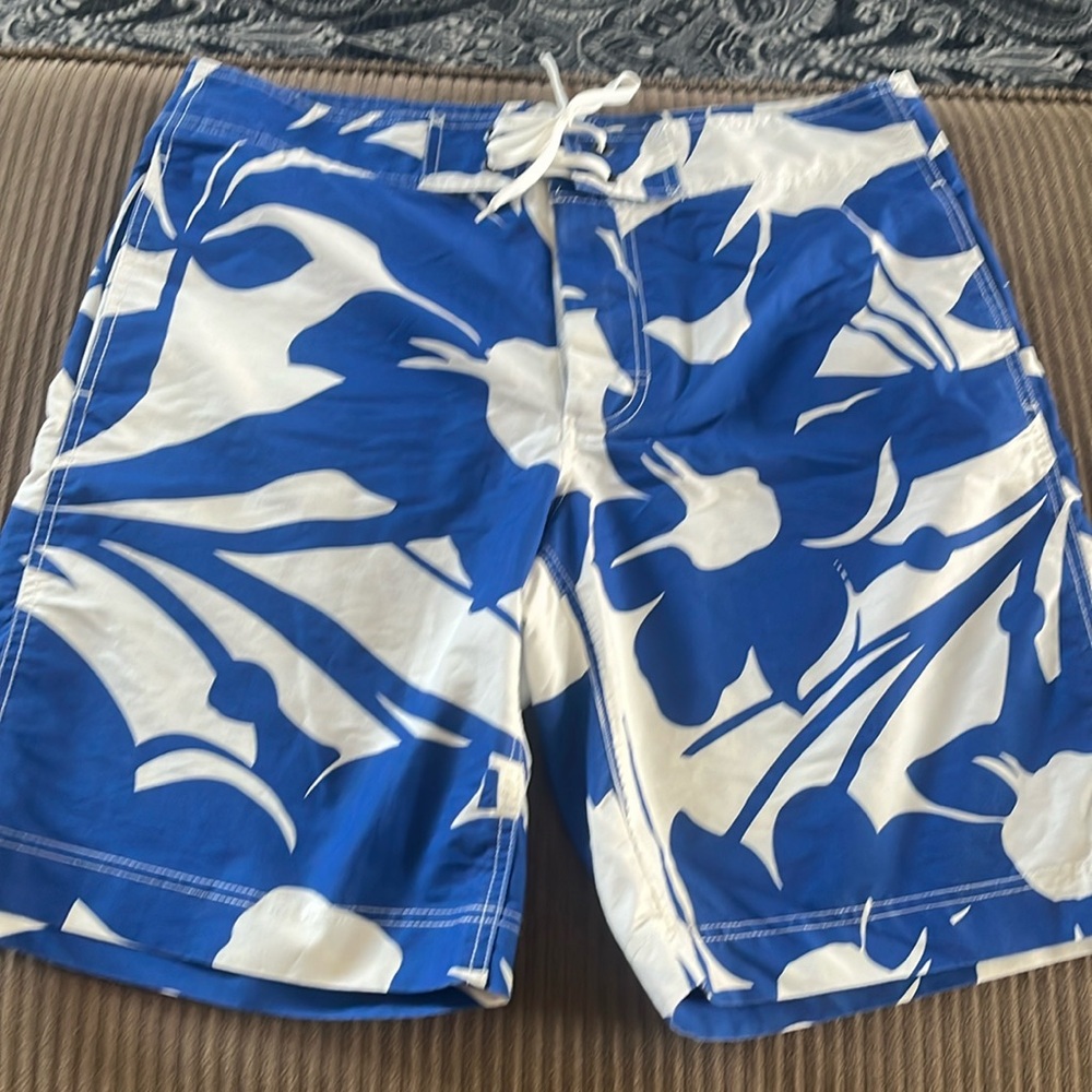 Converse One Star shorts, blue & white pattern, size 36